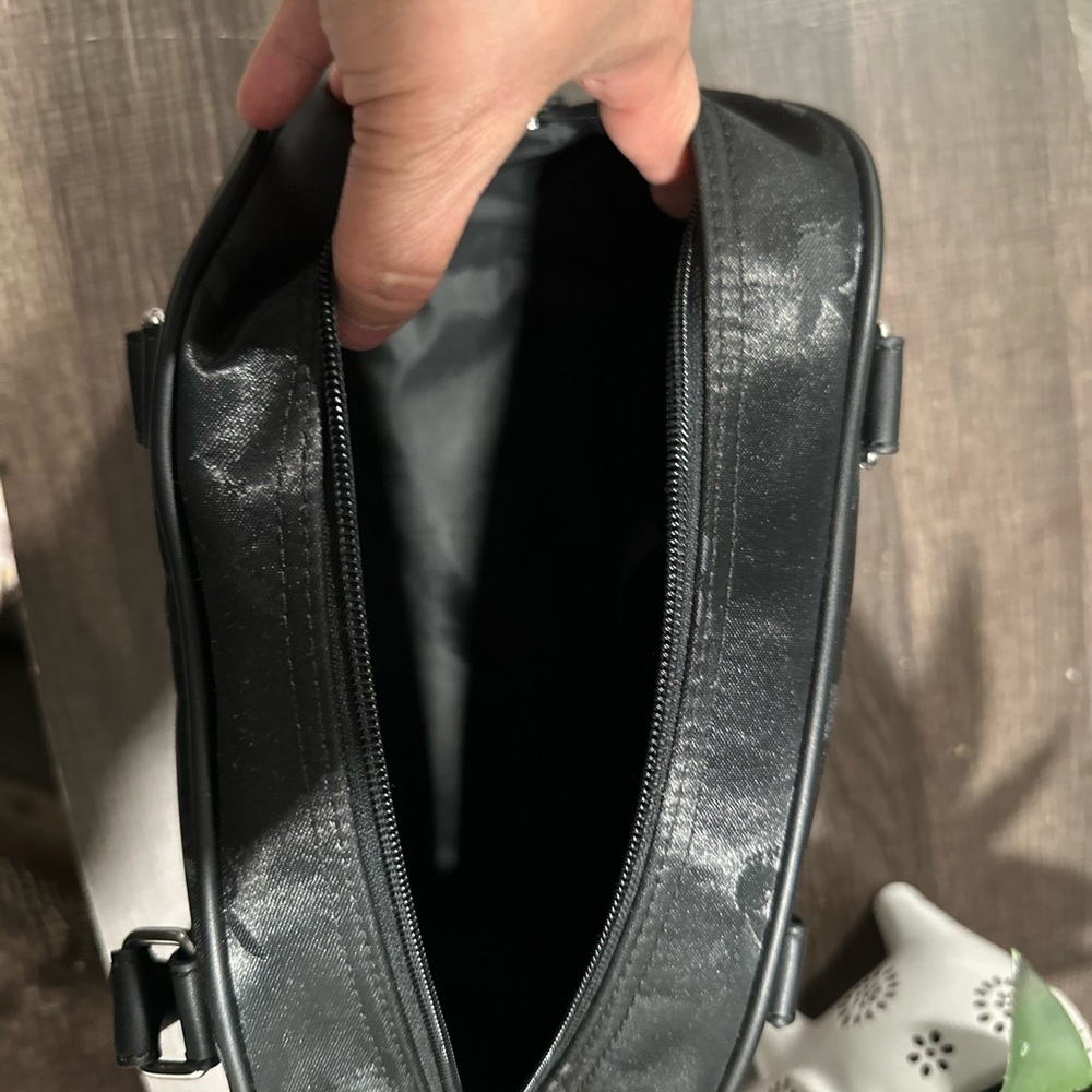 PLAYBOY Black Dome Satchel with White Piping - Picture 8 of 12